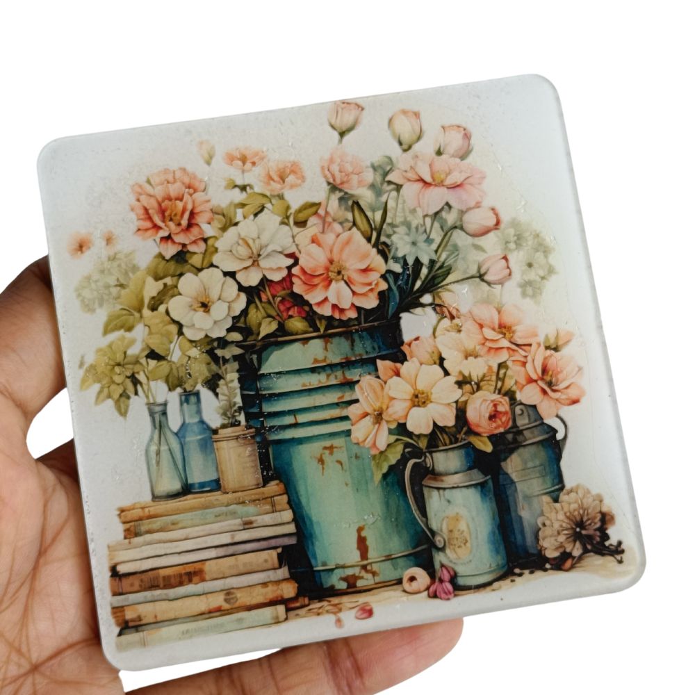 Vintage Floral Needle Minder Large