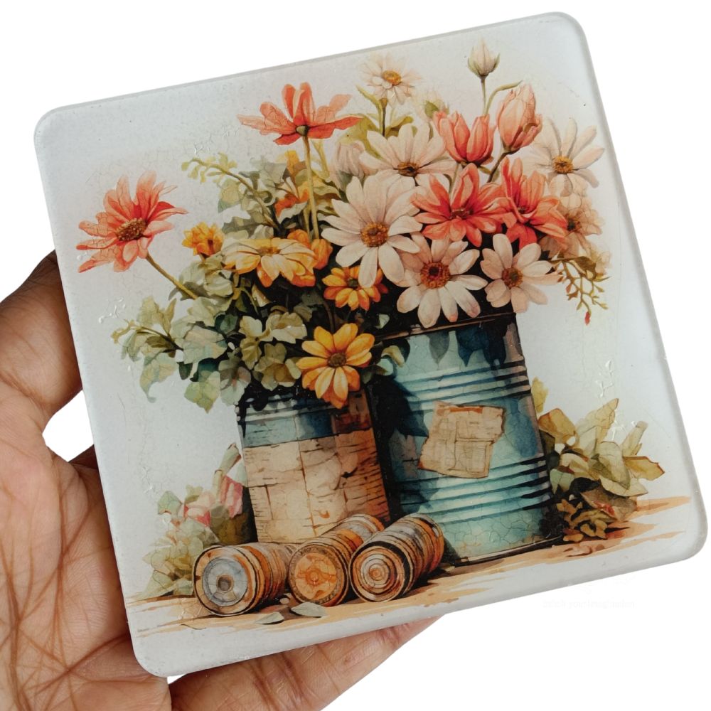 Vintage Floral Needle Minder Large