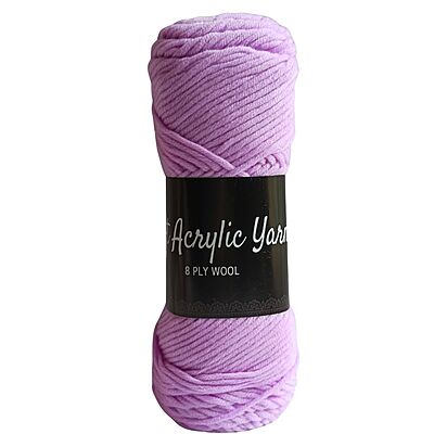 Soft Acrylic Yarn 8 ply Light Violet