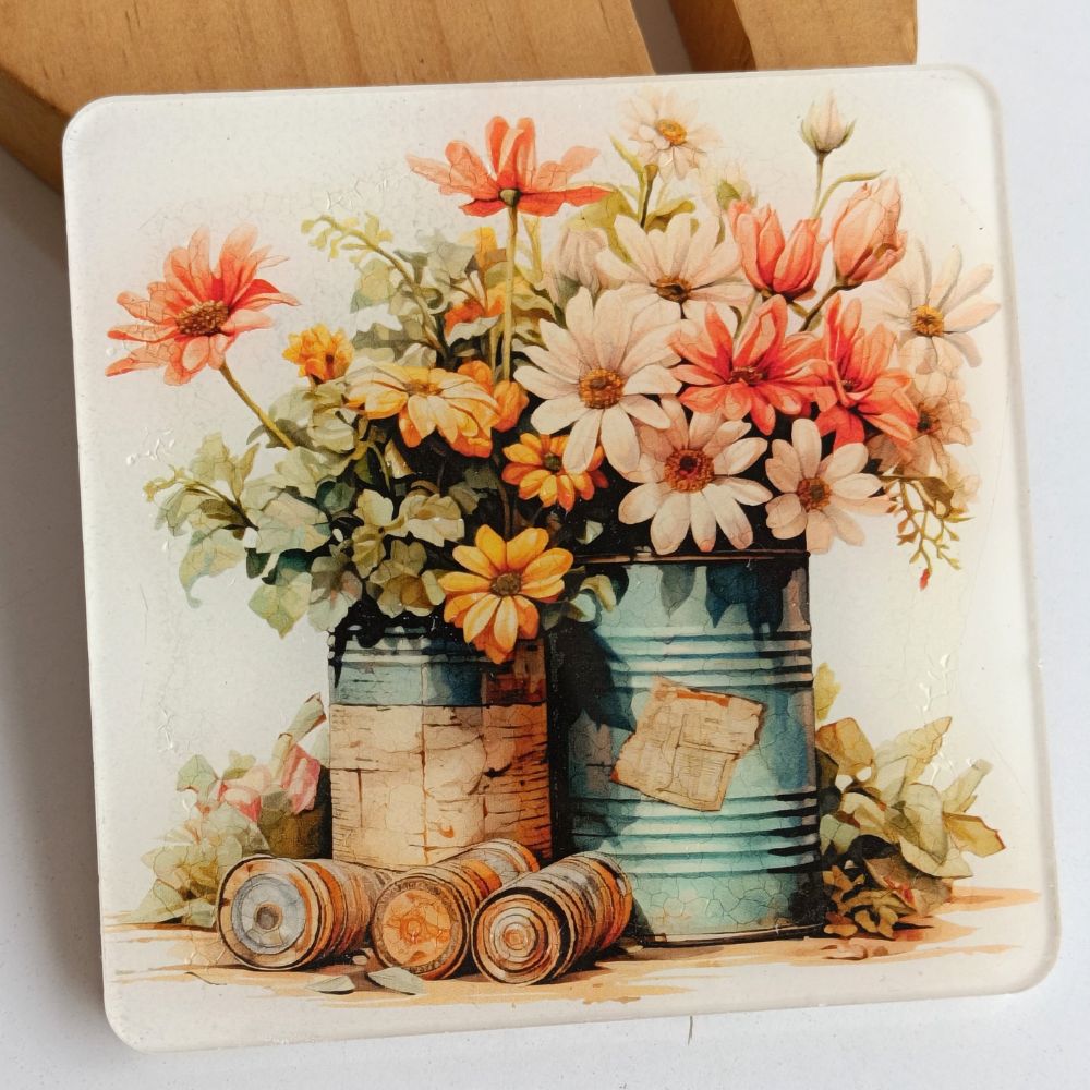 Vintage Floral Needle Minder Large