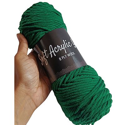 Soft Acrylic Yarn 8 ply Dark Green Soft Acrylic Yarn 8 ply Dark Green