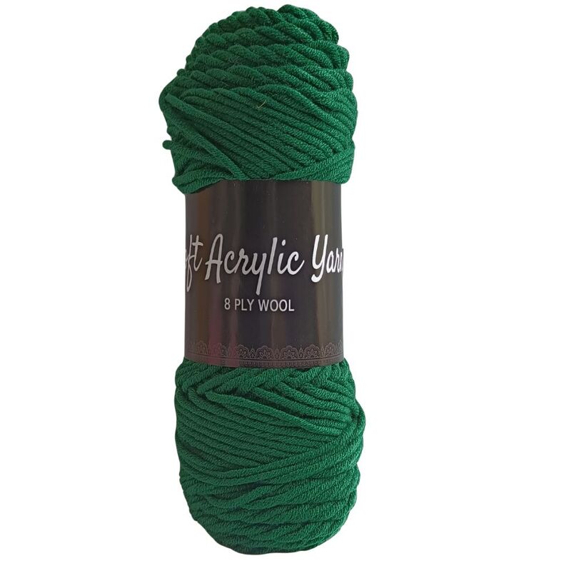 Soft Acrylic Yarn 8 ply Dark Green Soft Acrylic Yarn 8 ply Dark Green