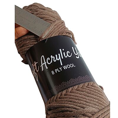 Soft Acrylic Yarn 8 ply Brown Soft Acrylic Yarn 8 ply Brown