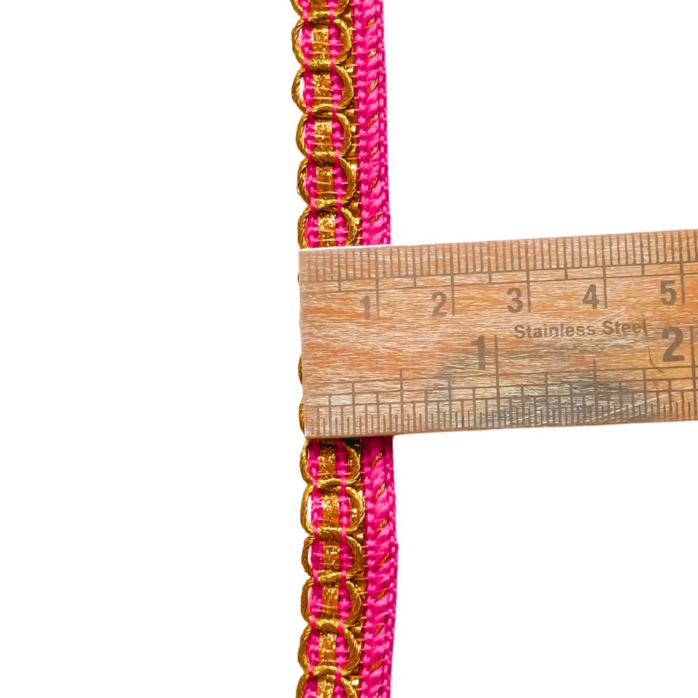 Fancy Color Lace 106- Pink with Gold Fancy Color Lace 106- Pink with Gold
