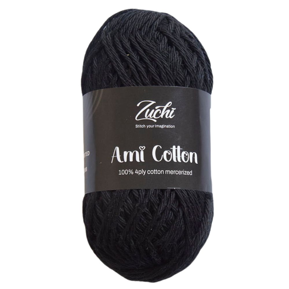 Zuchi Ami Cotton Yarn Black Zuchi Ami Cotton Yarn Black