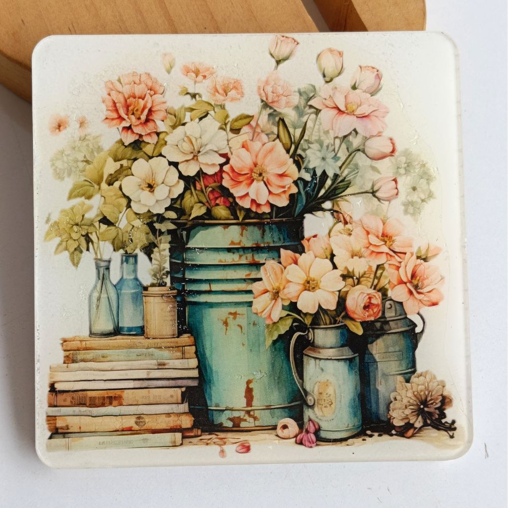 Vintage Floral Needle Minder Large