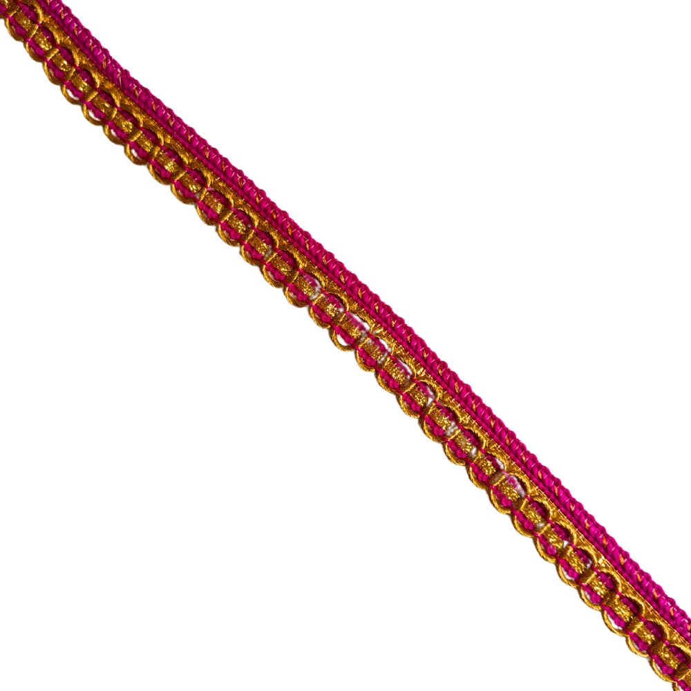 Fancy Color Lace 126- Dark Pink with Gold