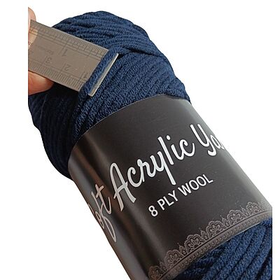 Soft Acrylic Yarn 8 ply Navy Blue Soft Acrylic Yarn 8 ply Navy Blue