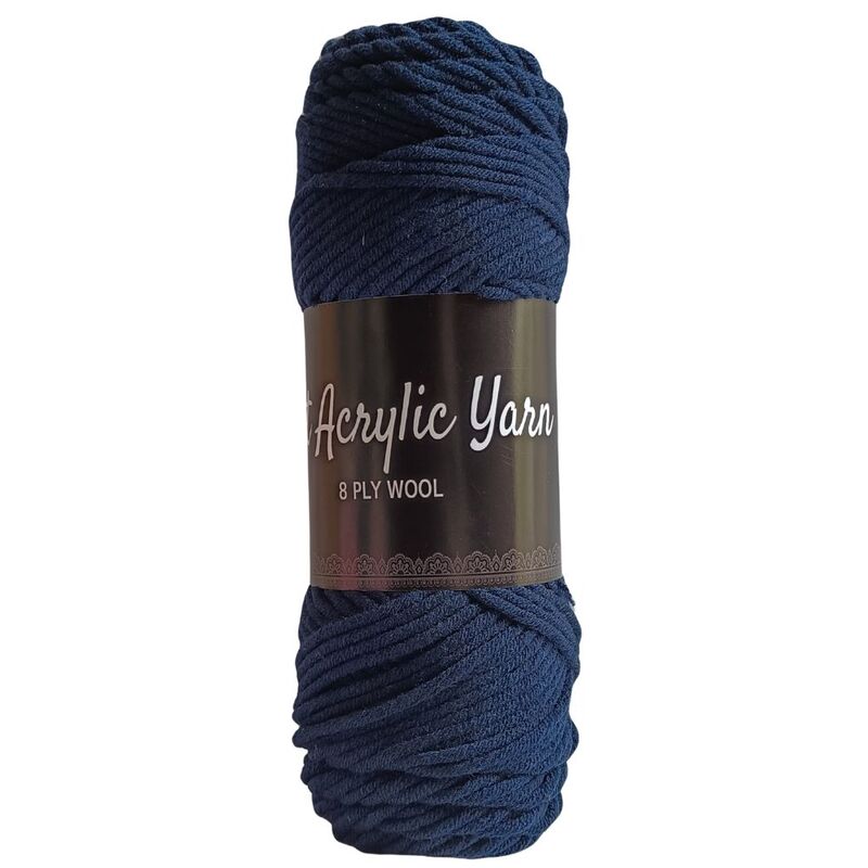 Soft Acrylic Yarn 8 ply Navy Blue Soft Acrylic Yarn 8 ply Navy Blue
