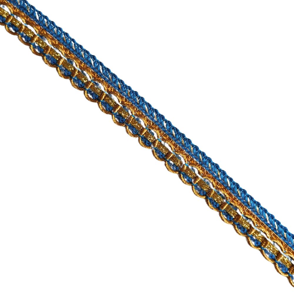 Fancy Color Lace 100- Blue with Gold