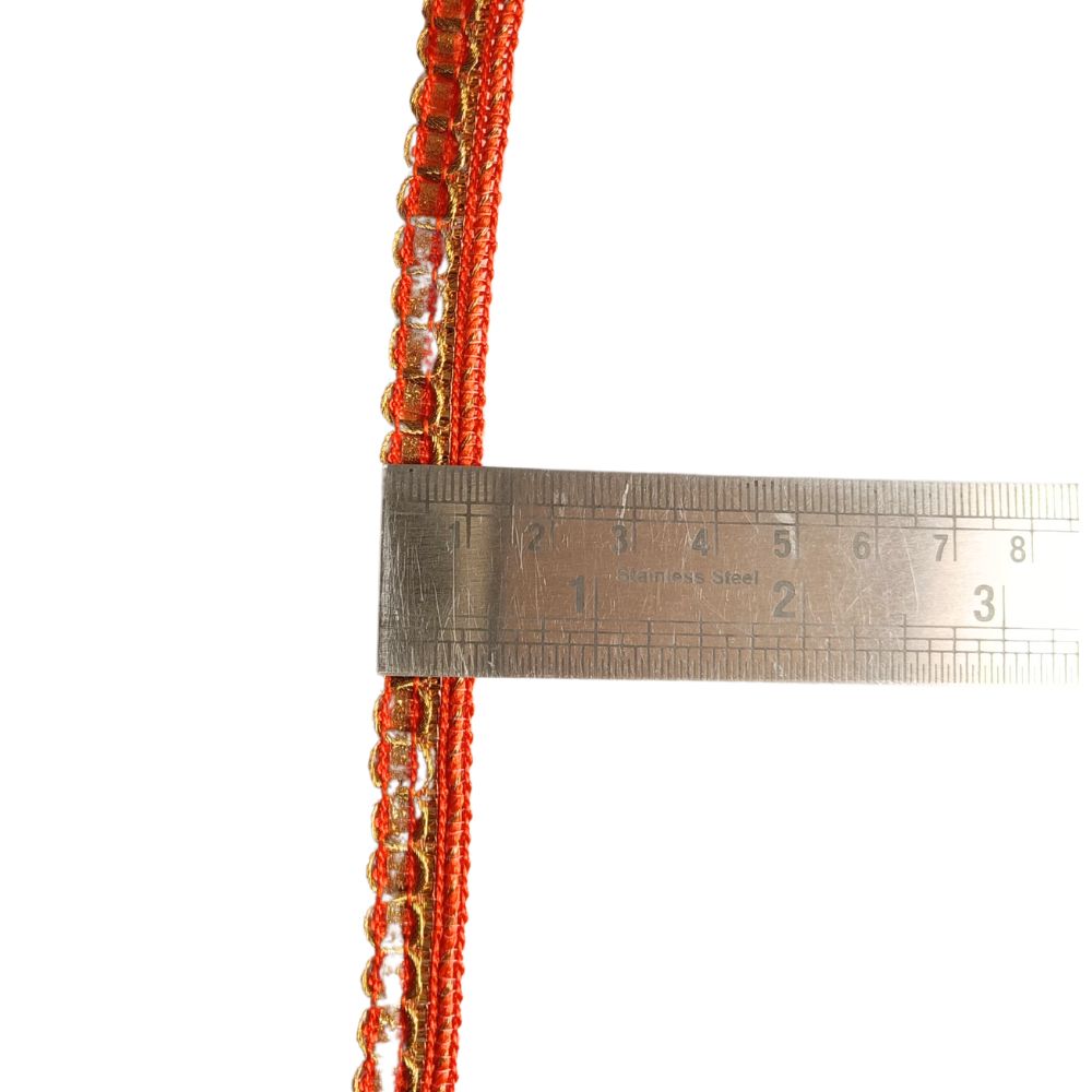 Fancy Color Lace 105- Orange with Gold