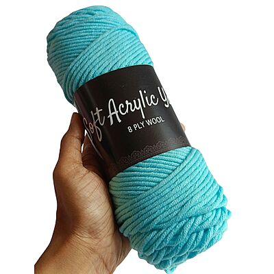 Soft Acrylic Yarn 8 ply Sea Blue Soft Acrylic Yarn 8 ply Sea Blue