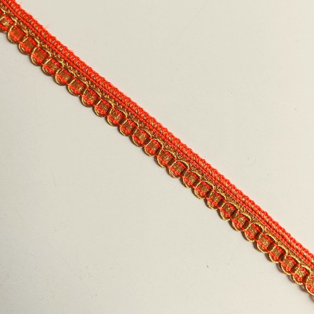 Fancy Color Lace 105- Orange with Gold