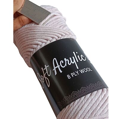 Soft Acrylic Yarn 8 ply Pink Grey Soft Acrylic Yarn 8 ply Pink Grey