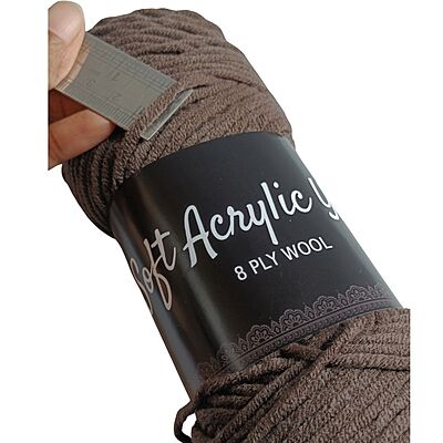 Soft Acrylic Yarn 8 ply Dark Brown Soft Acrylic Yarn 8 ply Dark Brown