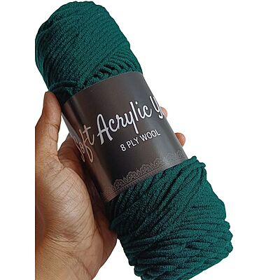 Soft Acrylic Yarn 8 ply Palm Green Soft Acrylic Yarn 8 ply Palm Green