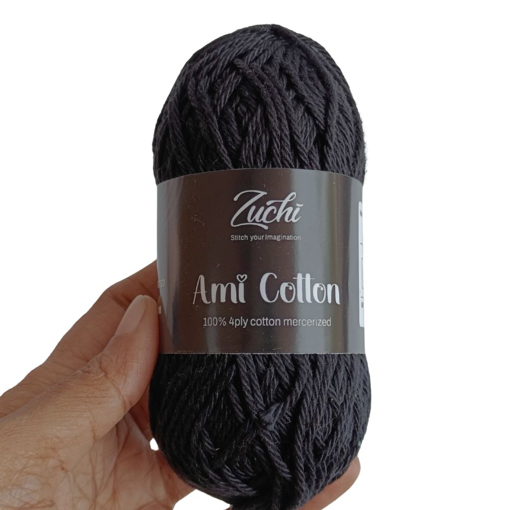 Zuchi Ami Cotton Yarn Black Zuchi Ami Cotton Yarn Black
