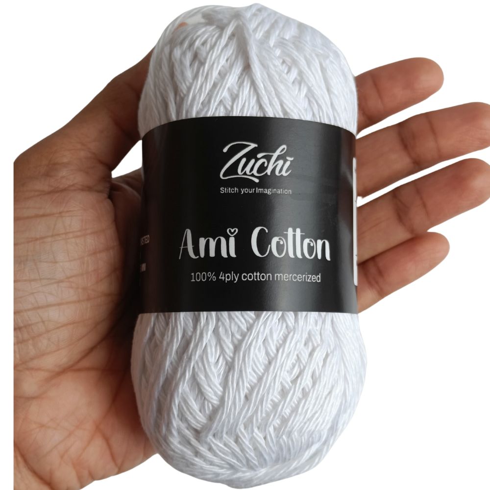 Zuchi Ami Cotton Yarn White Zuchi Ami Cotton Yarn White