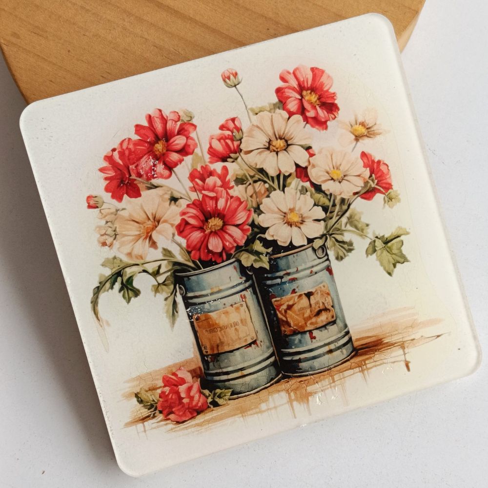 Vintage Floral Needle Minder Large