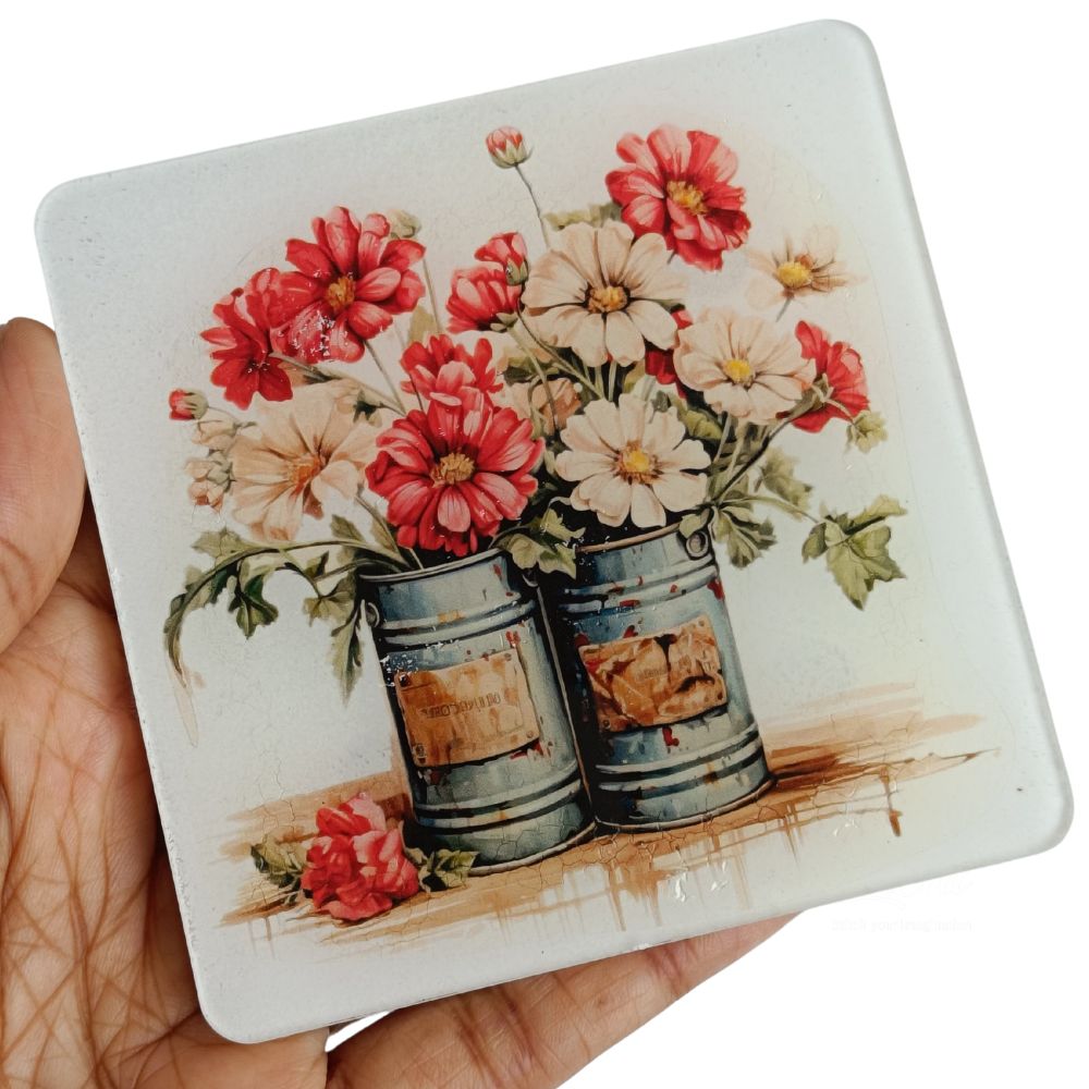 Vintage Floral Needle Minder Large