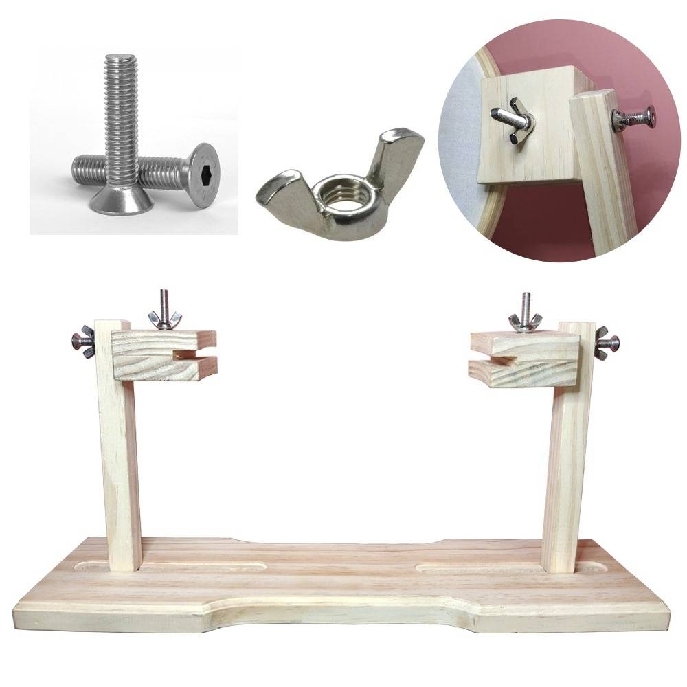 Embroidery Hoop Stand- Pine Wood Table