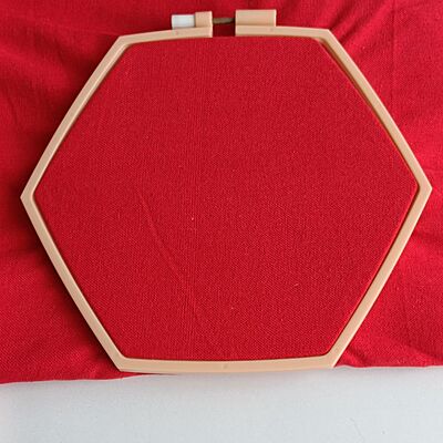 Casement Embroidery Fabric Crimson Red