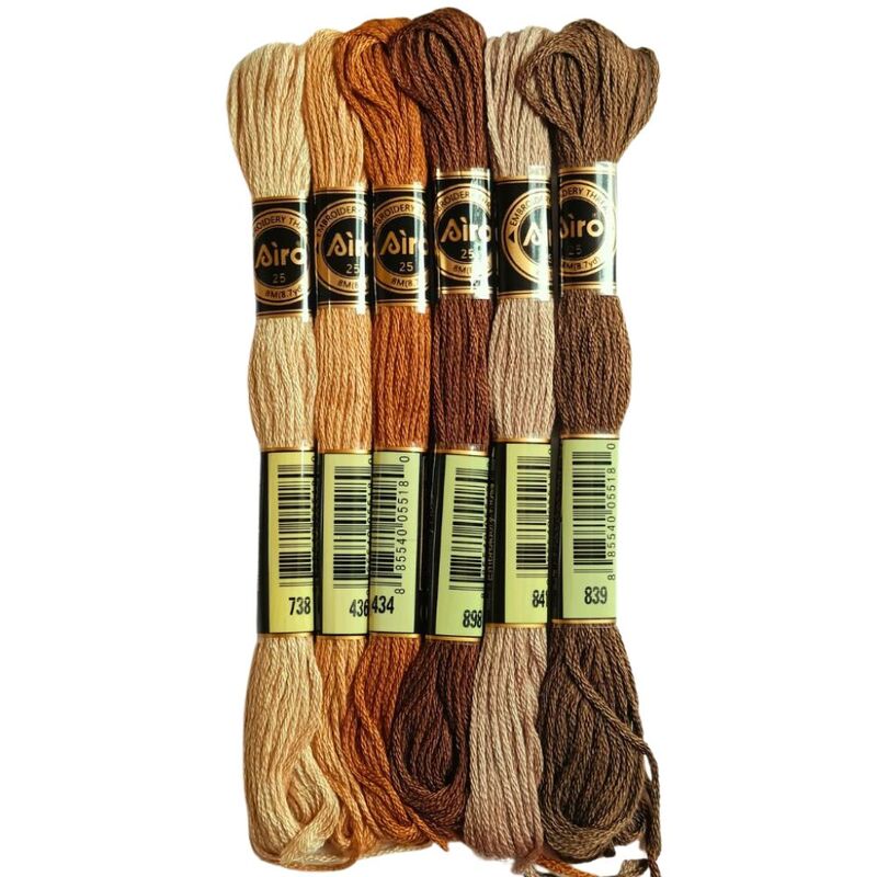 Airo Embroidery Thread Set Tan family Airo Embroidery Thread Set Tan family
