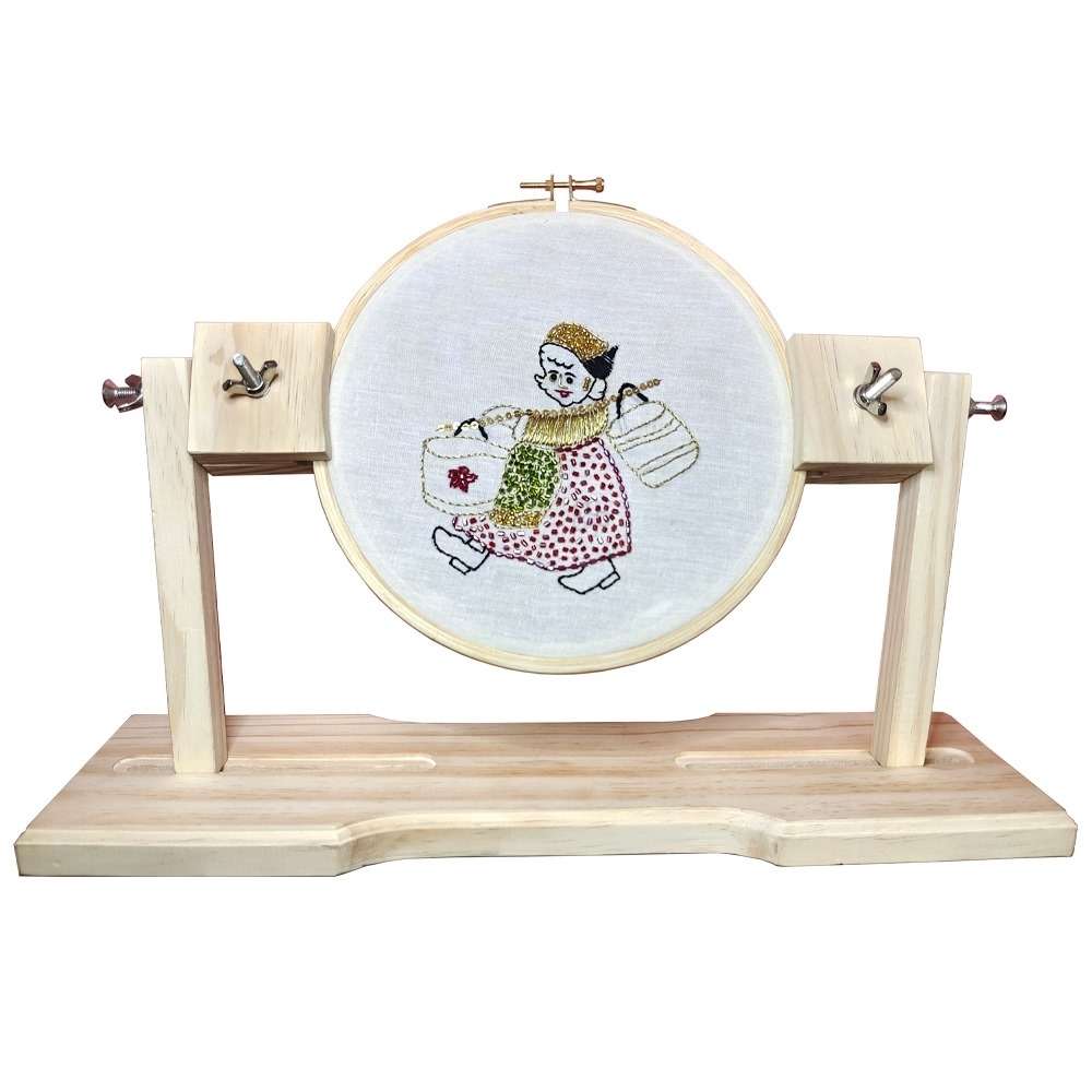 Embroidery Hoop Stand- Pine Wood Table