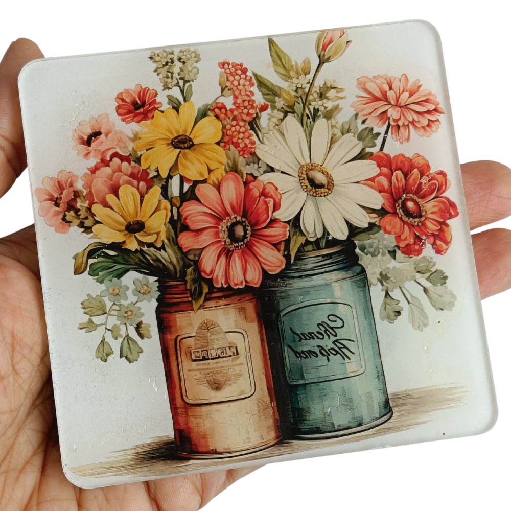 Vintage Floral Needle Minder Large