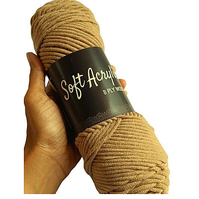 Soft Acrylic Yarn 8 ply Dull Brown Soft Acrylic Yarn 8 ply Dull Brown