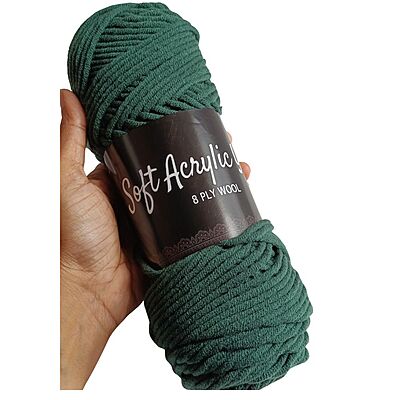 Soft Acrylic Yarn 8 ply Bottle Green