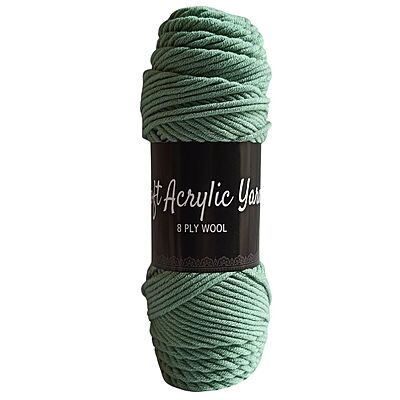 Soft Acrylic Yarn 8 ply Light Moss Green Soft Acrylic Yarn 8 ply Light Moss Green