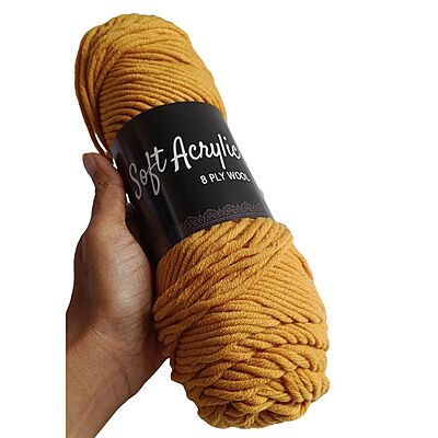 Soft Acrylic Yarn 8 ply Dark Mustard Yellow Soft Acrylic Yarn 8 ply Dark Mustard Yellow