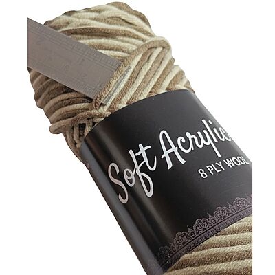 Soft Acrylic Yarn 8 ply Brown-Beige Multi