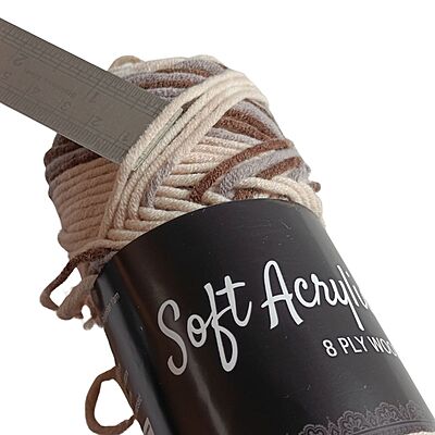 Soft Acrylic Yarn 8 ply Brown-Cream Multi Soft Acrylic Yarn 8 ply Brown-Cream Multi