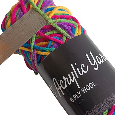 Soft Acrylic Yarn 8 ply Rainbow Multi Soft Acrylic Yarn 8 ply Rainbow Multi