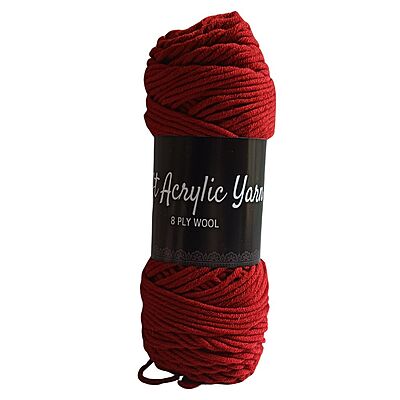 Soft Acrylic Yarn 8 ply Light Maroon