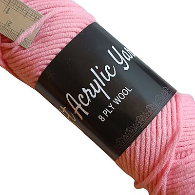 Soft Acrylic Yarn 8 ply Lite Pink Soft Acrylic Yarn 8 ply Lite Pink