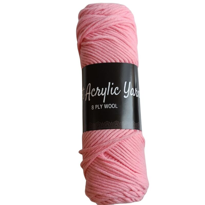 Soft Acrylic Yarn 8 ply Lite Pink Soft Acrylic Yarn 8 ply Lite Pink
