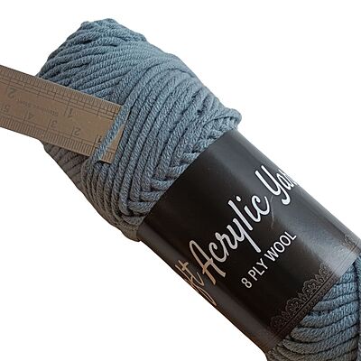 Soft Acrylic Yarn 8 ply Dark Grey Soft Acrylic Yarn 8 ply Dark Grey