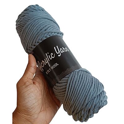 Soft Acrylic Yarn 8 ply Dark Grey Soft Acrylic Yarn 8 ply Dark Grey