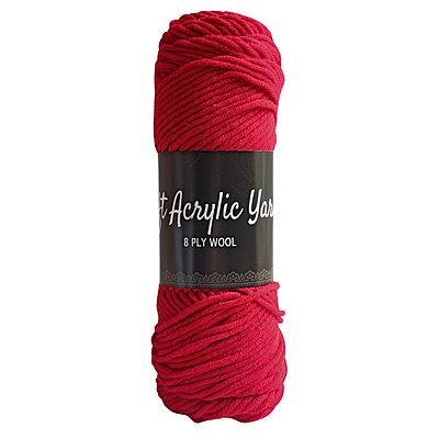 Soft Acrylic Yarn 8 ply Dark Burgundy