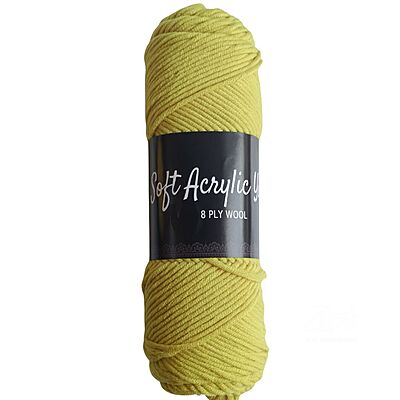 Soft Acrylic Yarn 8 ply Apple Green
