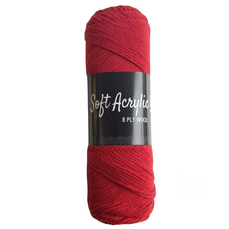 Soft Acrylic Yarn 8 ply Cherry Red Soft Acrylic Yarn 8 ply Cherry Red