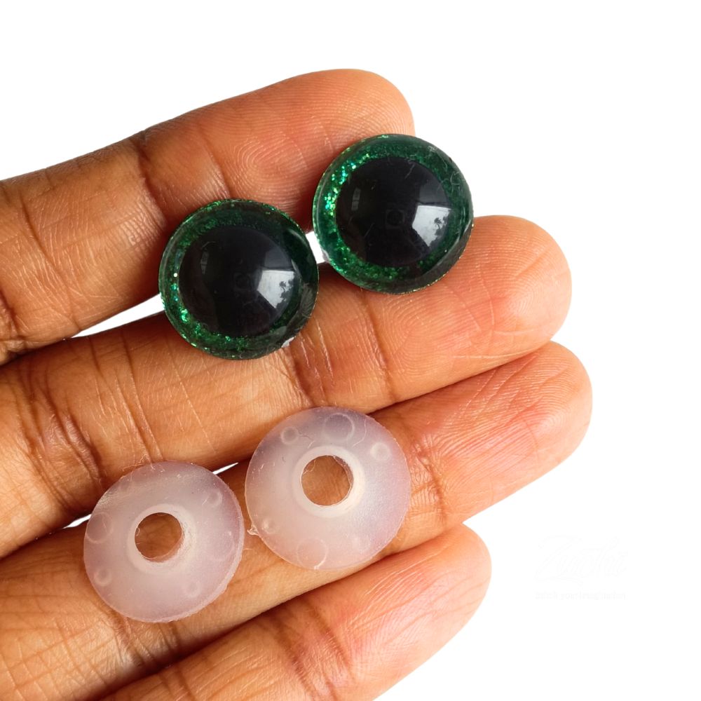 Safety Eyes Glitter- Green