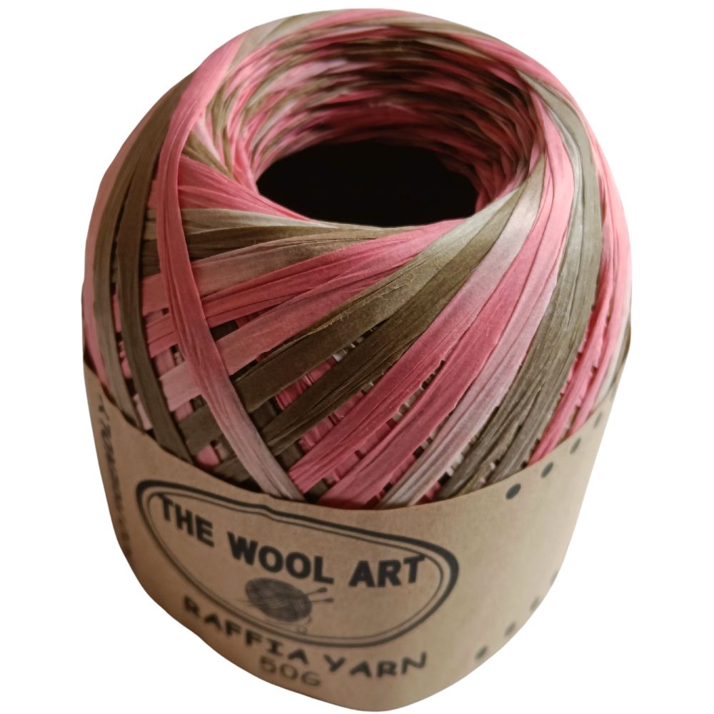 Raffia Paper Yarn 136 Pink Multi Raffia Paper Yarn 136 Pink Multi
