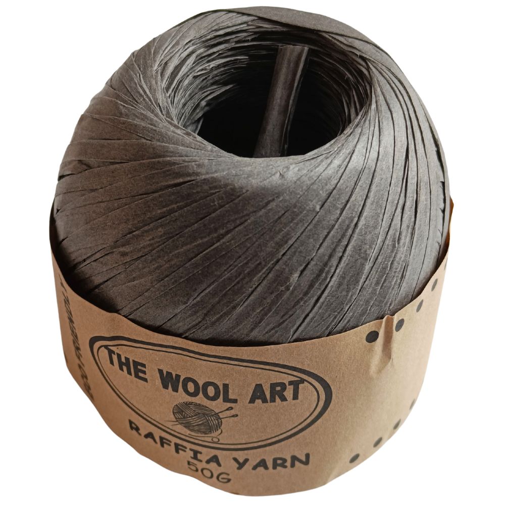 Raffia Paper Yarn 135 Dark Grey Raffia Paper Yarn 135 Dark Grey