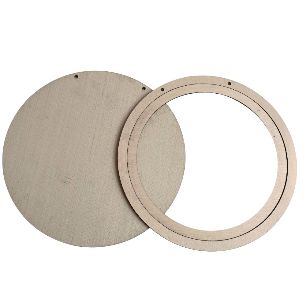 Embroidery Display Frame Veneer Circle Standard Cream Embroidery Display Frame Veneer Circle Standard Cream