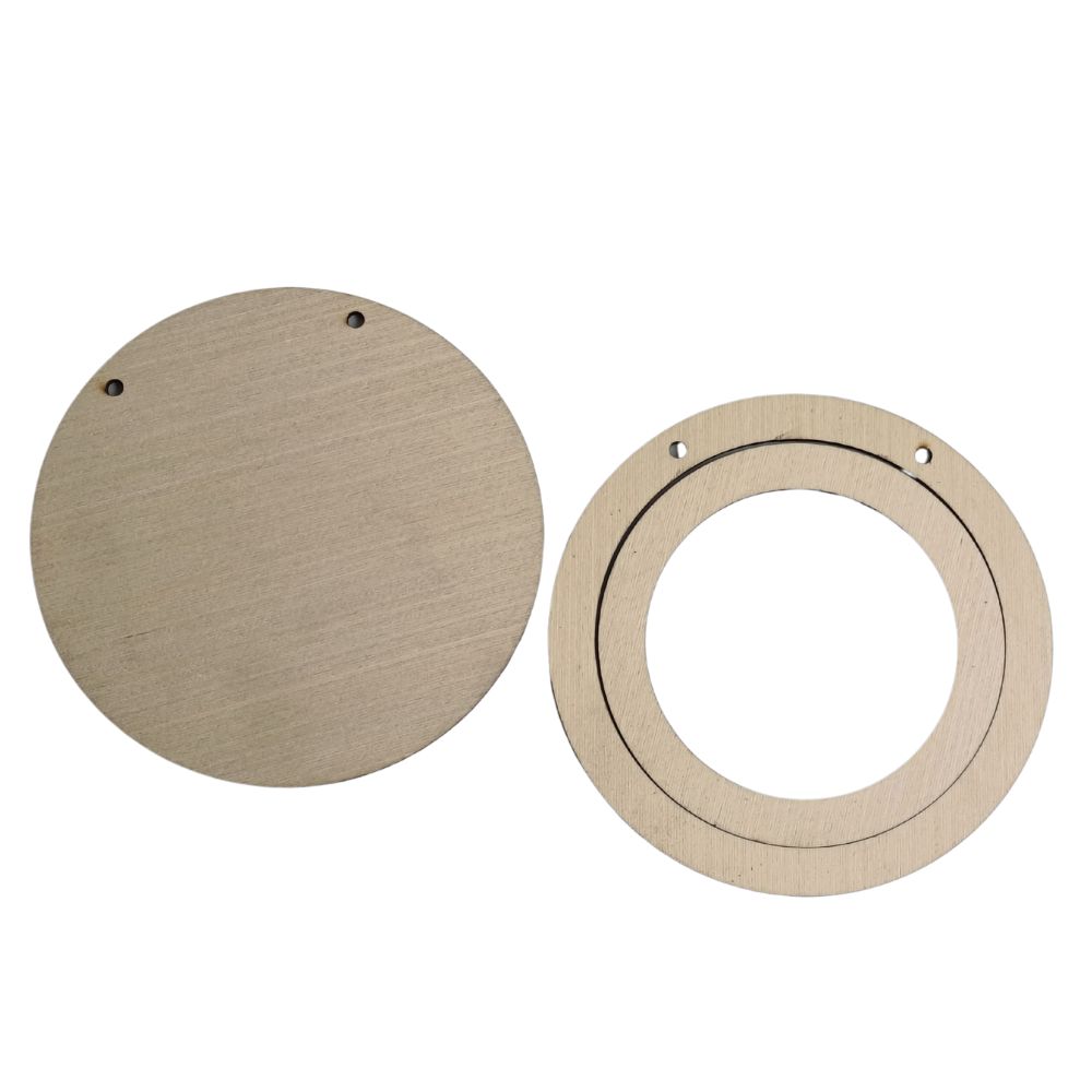 Embroidery Display Frame Veneer Circle Standard Cream Embroidery Display Frame Veneer Circle Standard Cream