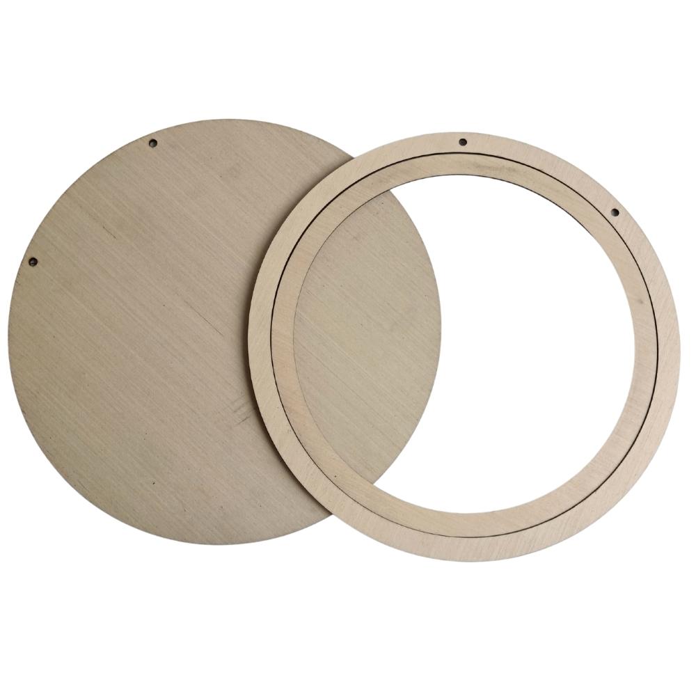 Embroidery Display Frame Veneer Circle Standard Cream Embroidery Display Frame Veneer Circle Standard Cream